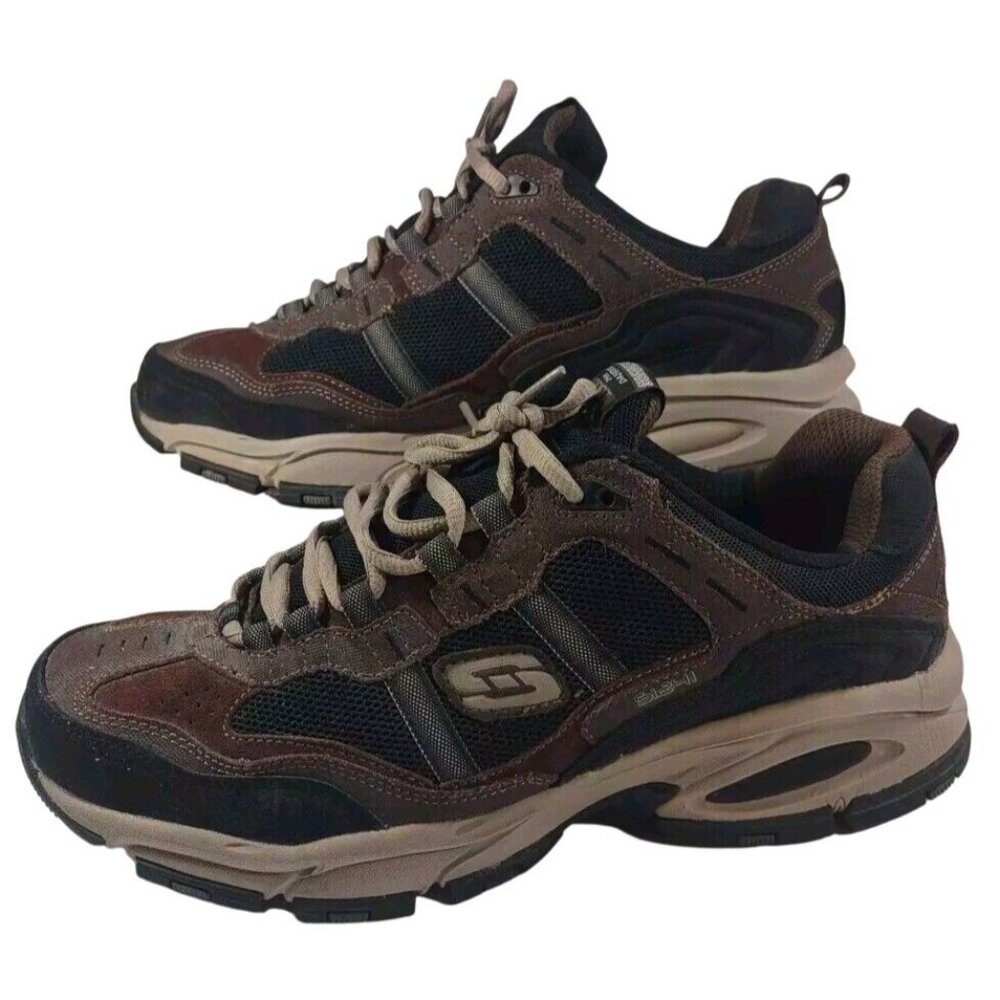Skechers Sport Men's Vigor 2.0 Extra Wide Memory Foam Sneakers Brown/Bla…